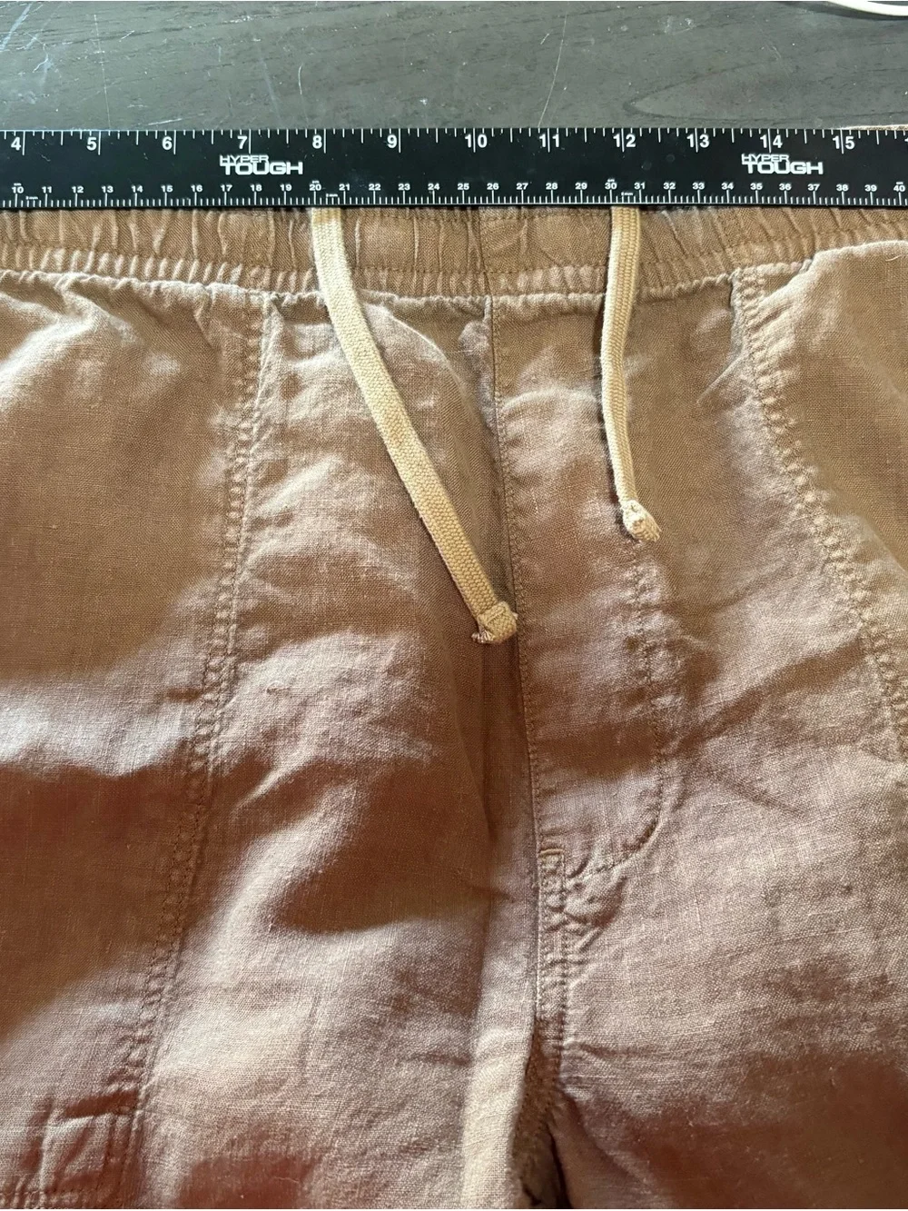 Todd Snyder Brown Drawstring Linen-Blend Joggers